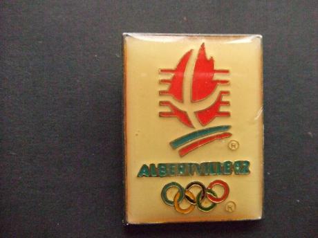Olympische Spelen Albertville 1992 Olympische ringen creme